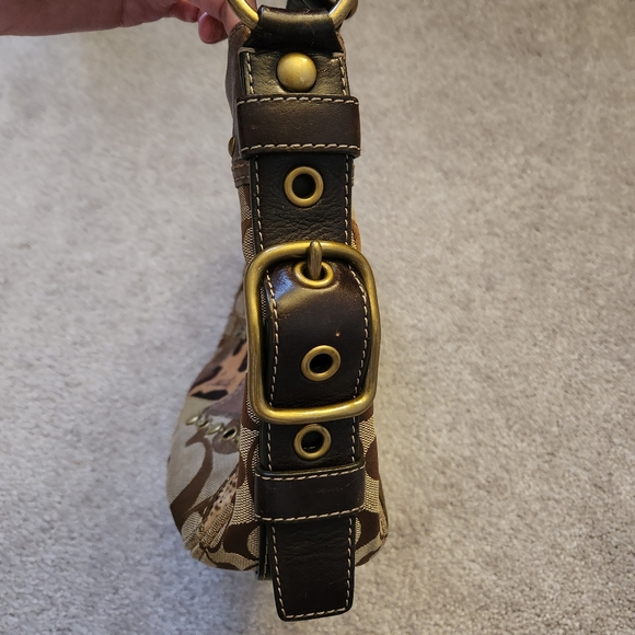 Vintage Y2K Coach Zoe Tonal Patchwork Hobo Shoulder Bag - Picture 13 of 16